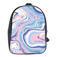 Vector Vivid Marble Pattern 11 School Bag (large) by goljakoff