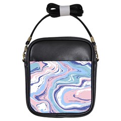 Vector Vivid Marble Pattern 11 Girls Sling Bag by goljakoff