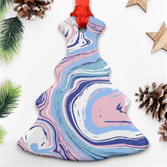 Vector Vivid Marble Pattern 11 Christmas Tree Ornament (two Sides) by goljakoff