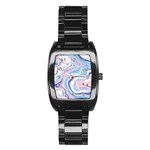 Vector Vivid Marble Pattern 11 Stainless Steel Barrel Watch Front