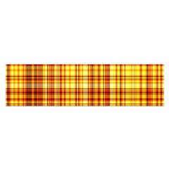 Red Lines On Yellow Satin Scarf (oblong)