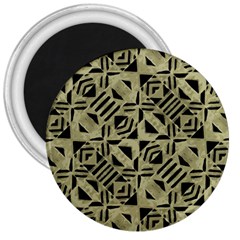 Linear Geometric Print Pattern Mosaic 2 3  Magnets