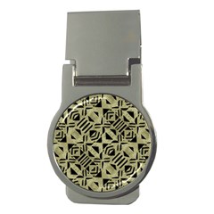 Linear Geometric Print Pattern Mosaic 2 Money Clips (round)  by dflcprintsclothing