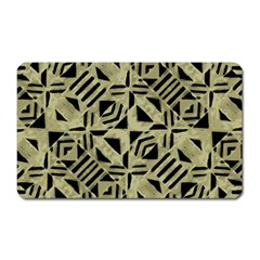 Linear Geometric Print Pattern Mosaic 2 Magnet (rectangular)