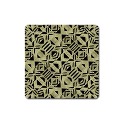 Linear Geometric Print Pattern Mosaic 2 Square Magnet by dflcprintsclothing