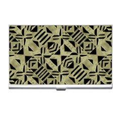 Linear Geometric Print Pattern Mosaic 2 Business Card Holder