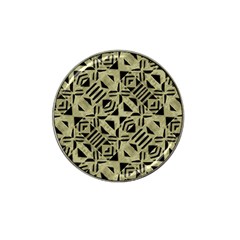 Linear Geometric Print Pattern Mosaic 2 Hat Clip Ball Marker by dflcprintsclothing