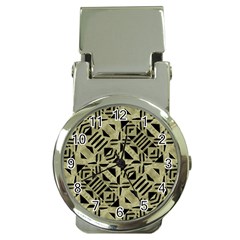 Linear Geometric Print Pattern Mosaic 2 Money Clip Watches by dflcprintsclothing