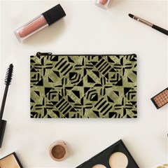 Linear Geometric Print Pattern Mosaic 2 Cosmetic Bag (small)