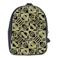 Linear Geometric Print Pattern Mosaic 2 School Bag (large) by dflcprintsclothing