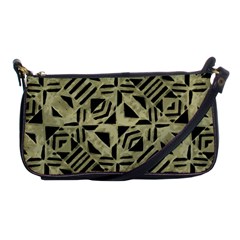 Linear Geometric Print Pattern Mosaic 2 Shoulder Clutch Bag