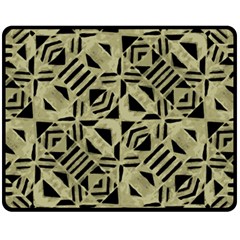 Linear Geometric Print Pattern Mosaic 2 Fleece Blanket (medium)  by dflcprintsclothing