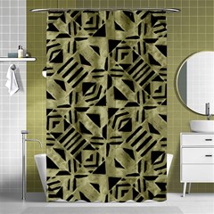 Linear Geometric Print Pattern Mosaic 2 Shower Curtain 48  X 72  (small)  by dflcprintsclothing