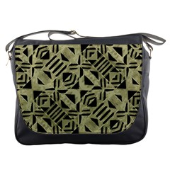 Linear Geometric Print Pattern Mosaic 2 Messenger Bag by dflcprintsclothing