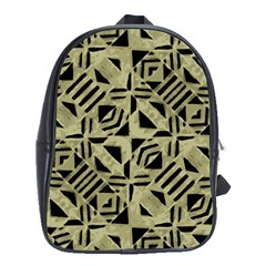 Linear Geometric Print Pattern Mosaic 2 School Bag (xl)