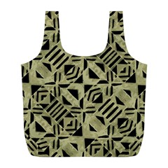 Linear Geometric Print Pattern Mosaic 2 Full Print Recycle Bag (l) by dflcprintsclothing