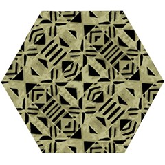 Linear Geometric Print Pattern Mosaic 2 Wooden Puzzle Hexagon by dflcprintsclothing