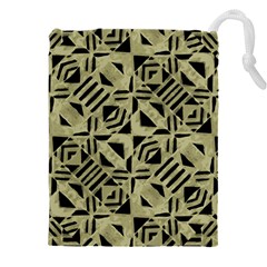 Linear Geometric Print Pattern Mosaic 2 Drawstring Pouch (5xl) by dflcprintsclothing