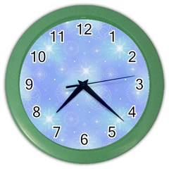 Heavenly Flowers Color Wall Clock by SychEva