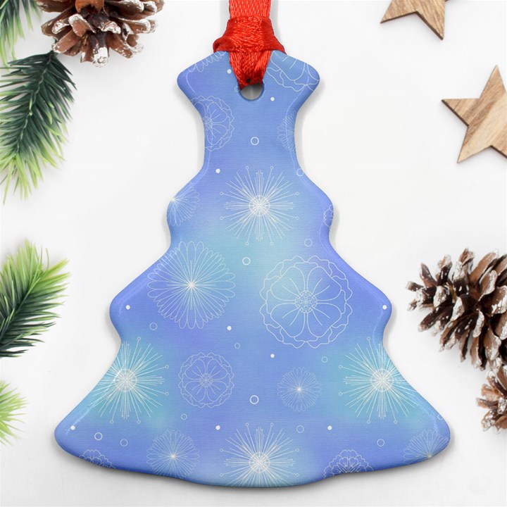 Heavenly Flowers Christmas Tree Ornament (Two Sides)