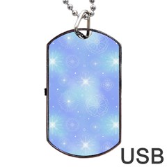 Heavenly Flowers Dog Tag Usb Flash (two Sides) by SychEva