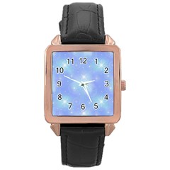 Heavenly Flowers Rose Gold Leather Watch  by SychEva