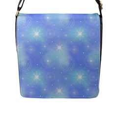 Heavenly Flowers Flap Closure Messenger Bag (l) by SychEva