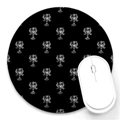 Ancient Greek Artwork Motif Pattern Round Mousepads by dflcprintsclothing