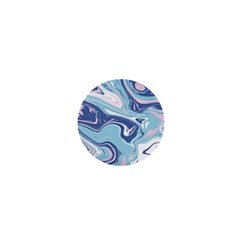 Blue Vivid Marble Pattern 1  Mini Buttons by goljakoff