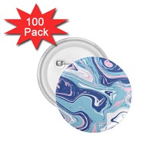 Blue Vivid Marble Pattern 1 75  Buttons (100 Pack)  by goljakoff