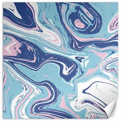 Blue Vivid Marble Pattern Canvas 12  X 12 