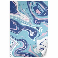 Blue Vivid Marble Pattern Canvas 20  X 30  by goljakoff