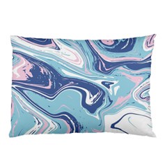 Blue Vivid Marble Pattern Pillow Case by goljakoff