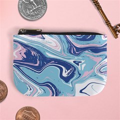 Blue Vivid Marble Pattern Mini Coin Purse by goljakoff