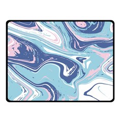 Blue Vivid Marble Pattern Fleece Blanket (small) by goljakoff