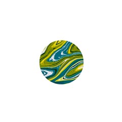 Green Vivid Marble Pattern 1  Mini Magnets by goljakoff