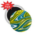 Green Vivid Marble Pattern 2.25  Magnets (100 pack)  Front