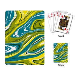 Green Vivid Marble Pattern Playing Cards Single Design (rectangle) by goljakoff