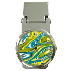 Green Vivid Marble Pattern Money Clip Watches by goljakoff