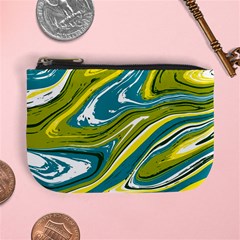 Green Vivid Marble Pattern Mini Coin Purse by goljakoff