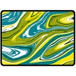 Green Vivid Marble Pattern Fleece Blanket (Large)  80 x60  Blanket Front