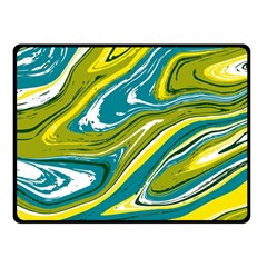 Green Vivid Marble Pattern Double Sided Fleece Blanket (small)  by goljakoff