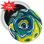 Green Vivid Marble Pattern 14 3  Magnets (10 pack)  Front