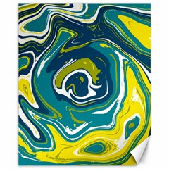 Green Vivid Marble Pattern 14 Canvas 11  X 14  by goljakoff