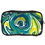 Green Vivid Marble Pattern 14 Toiletries Bag (Two Sides) Front