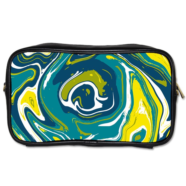 Green Vivid Marble Pattern 14 Toiletries Bag (Two Sides)