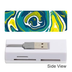 Green Vivid Marble Pattern 14 Memory Card Reader (stick) by goljakoff