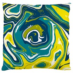 Green Vivid Marble Pattern 14 Large Cushion Case (one Side) by goljakoff