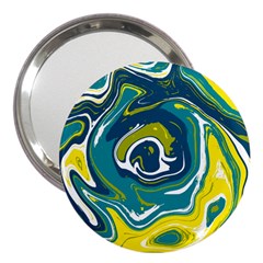 Green Vivid Marble Pattern 14 3  Handbag Mirrors by goljakoff