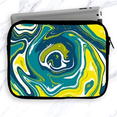 Green Vivid Marble Pattern 14 Apple Ipad 2/3/4 Zipper Cases by goljakoff